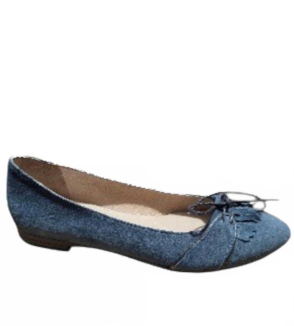 NEW ERIC MICHAEL women's bonnie ballet flats in navy blue
